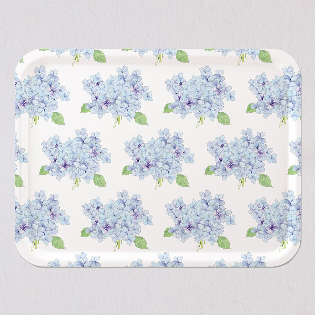 Sara Fitz Large Hydrangea Tray Birch Wood Matte Finish