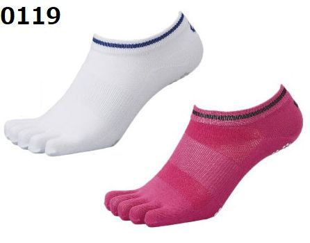 ソックス アシックス 5本指 2足組ランニングソックス すべり止め付 23