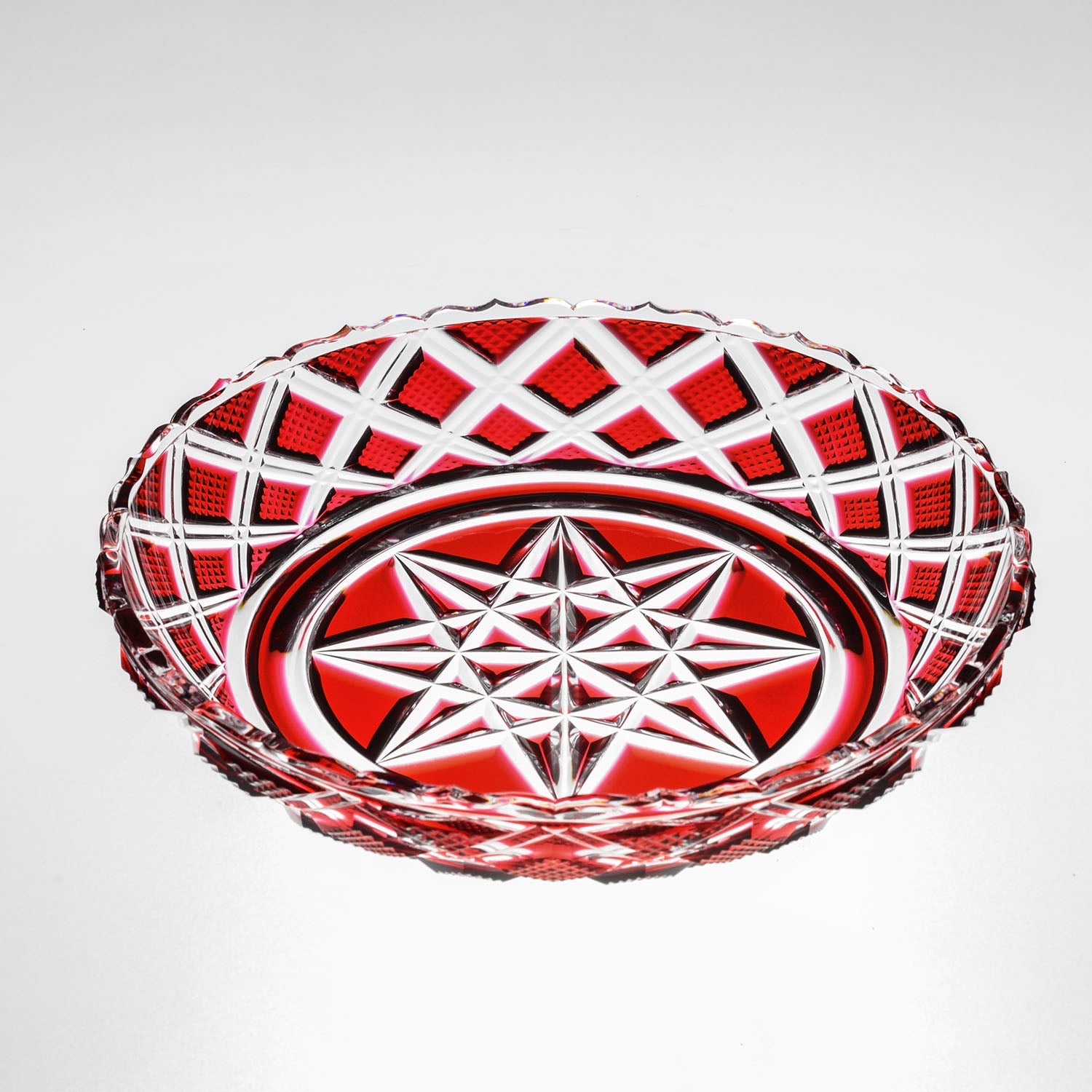 島津薩摩切子】復元 中皿 cut60 – ㈱島津興業 島津薩摩切子