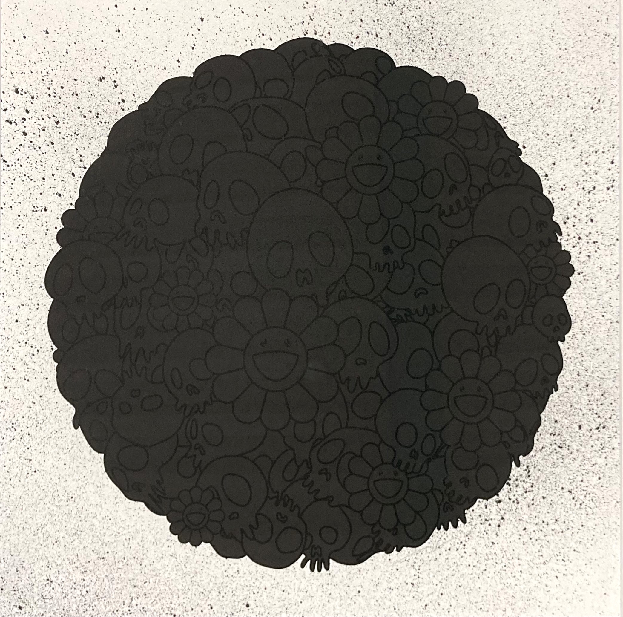 BLACK FLOWERS & SKULLS ROUND | 絵画買取・無料査定なら【絵画買取