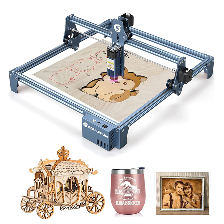 Sculpfun S9 5.5W固定焦点設計と正確なフレームのスケールを備えた強力