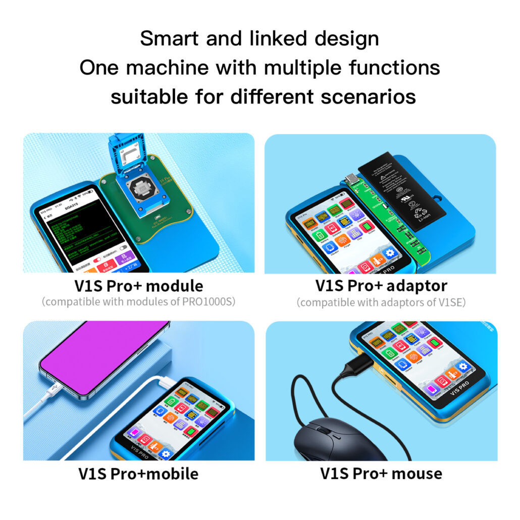 JCID JC V1S Pro İşlevli programcı Nand okuma ve yazma mor ekran