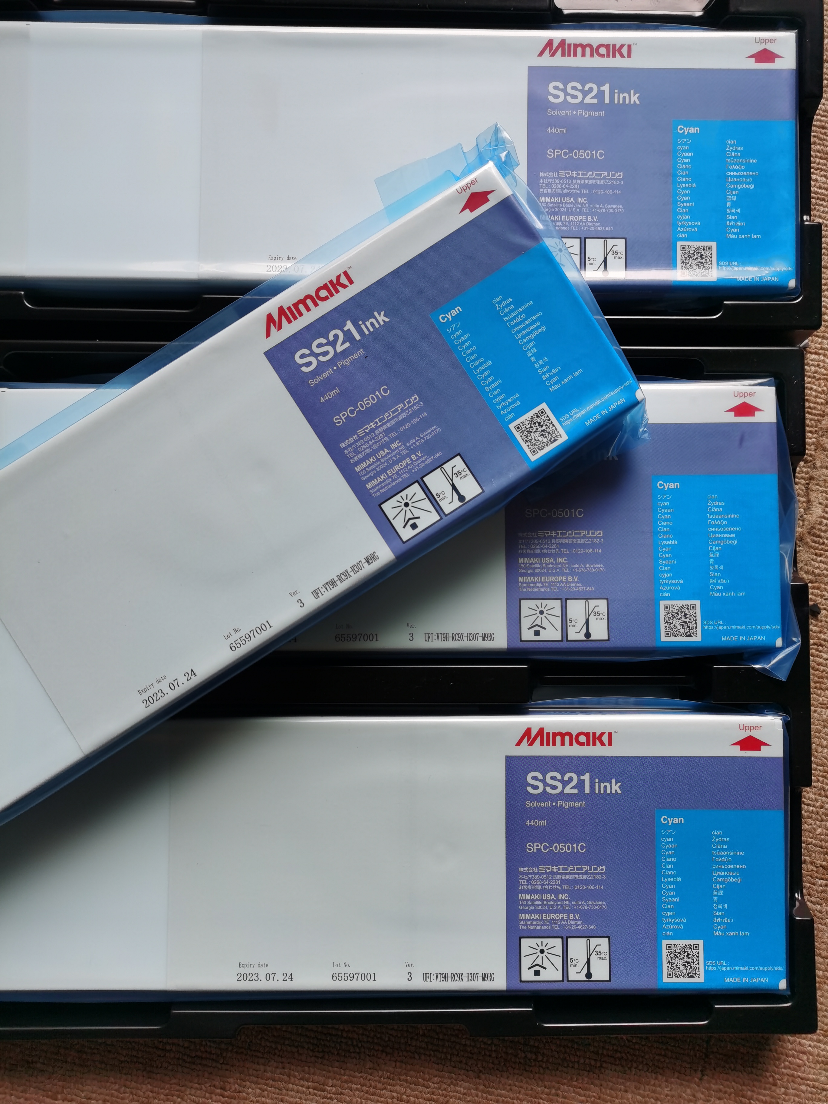 440ml Mimaki SS21 Eco Solvent Ink CMYK for JV100-160 Printers