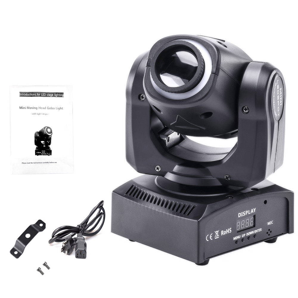 U`King 50W RGBW Moving Head Light - 540° Horizontal Scan, 270
