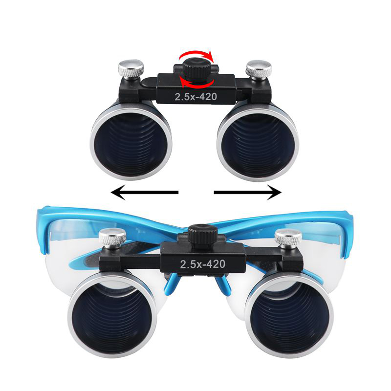 2.5X/3.5X 420mm 歯科用ルーペ拡大鏡 双眼ルーペ 手術用ルーペ