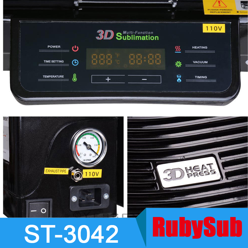 ST3042 3D Sublimation Vacuum Heat Press Machine - Multifunctional