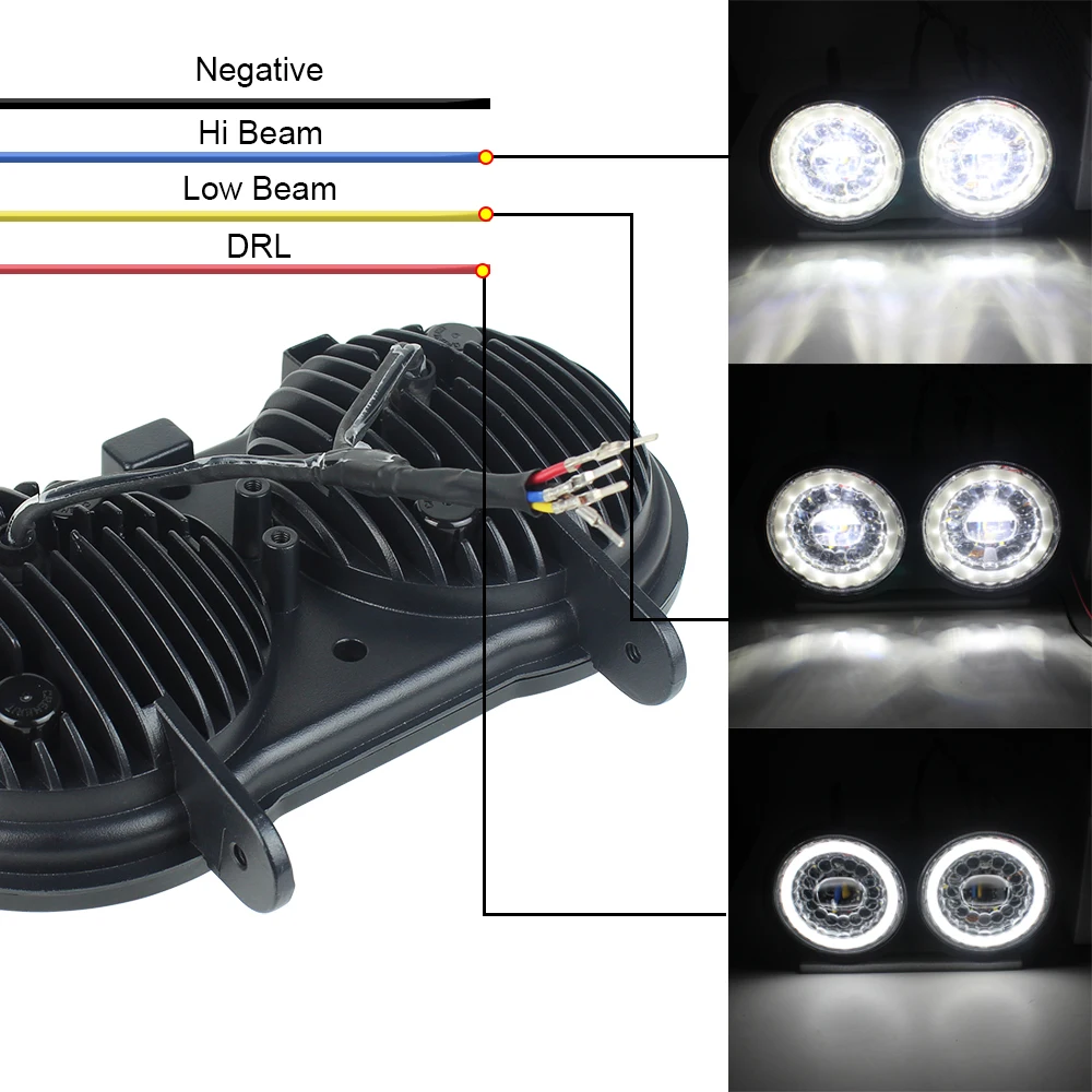 FOR BUELL LIGHTNING XB9S XB12S 2003-2010 LED HEADLIGHT HI-LOW BEAM