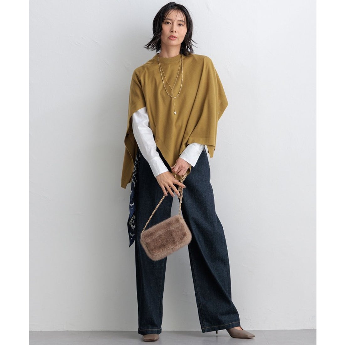 ニジュウサンク 23区 【洗える】CANCLINI バンドカラー シャツ