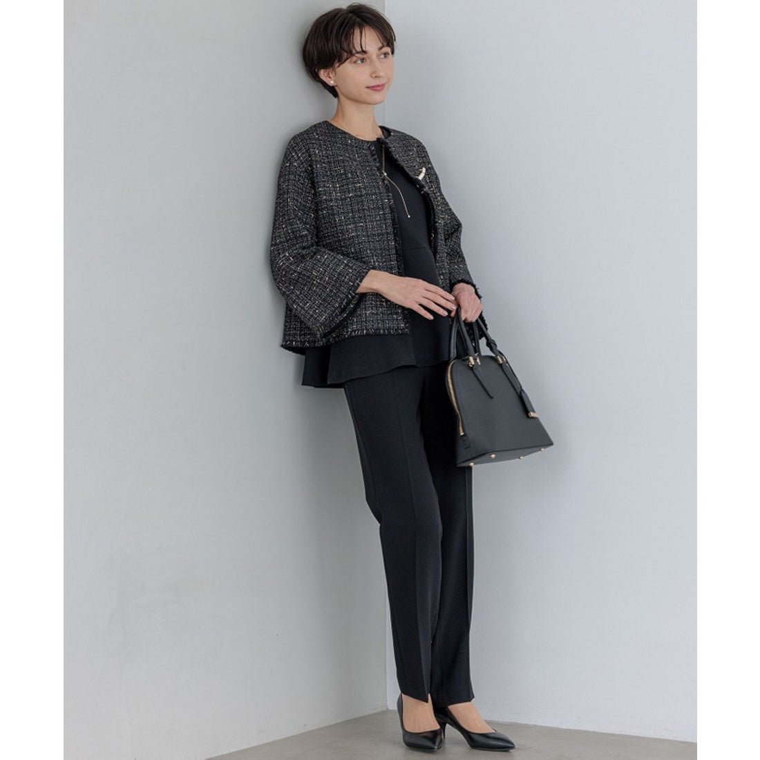 ニジュウサンク 23区 【一部先行予約】GIOLICA ノーカラー ツイード