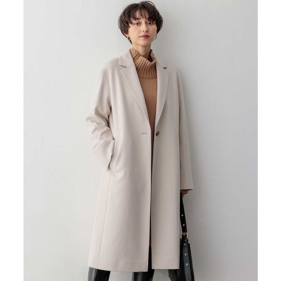 ニジュウサンク 23区 ウールカシミヤビーバー チェスターコート