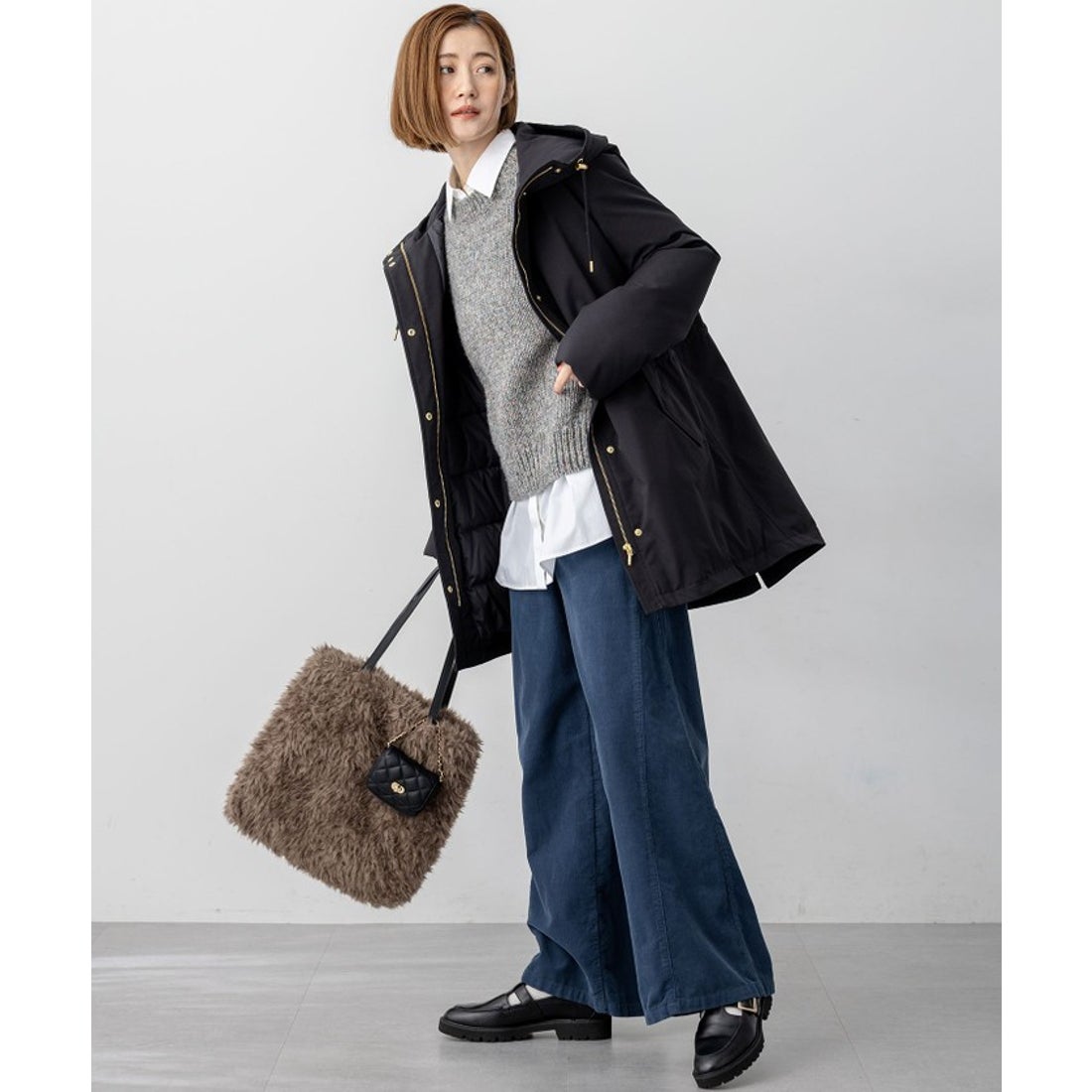 ニジュウサンク 23区 【一部店舗限定/撥水加工】ミリタリー フーデット