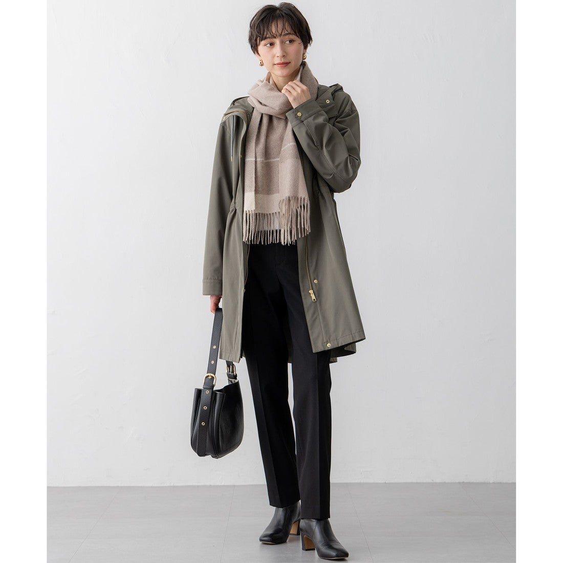 23区 【撥水加工/洗える】ライナー付き マルチウェイアウター （カーキ