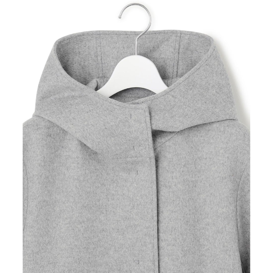 23区（大きいサイズ） ウールカシミヤビーバー フード付き ショート