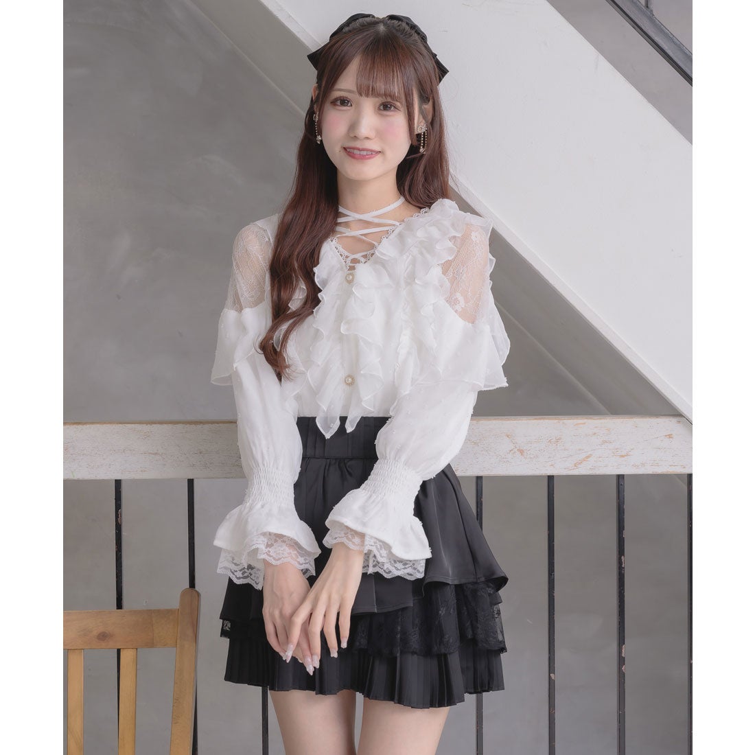 クチュールバイロジータ couture BY ROJITA クロスネックフリル