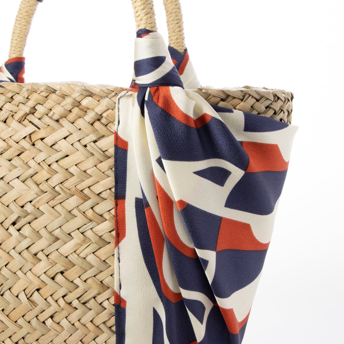 クーコ COOCO スカーフ巻カゴバッグ （ネイビー） -レディースシューズ