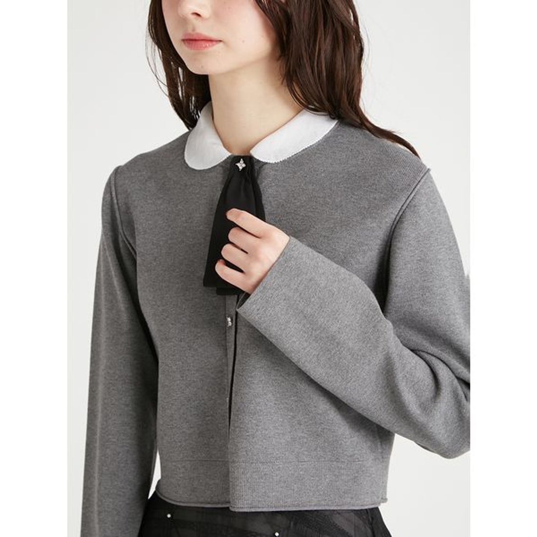 セルフォード CELFORD デタッチャブル総針カーディガン （BLK