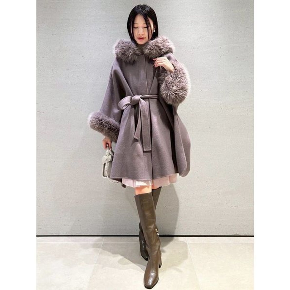 セルフォード CELFORD ファーポンチョコート （MOC） - ファッション