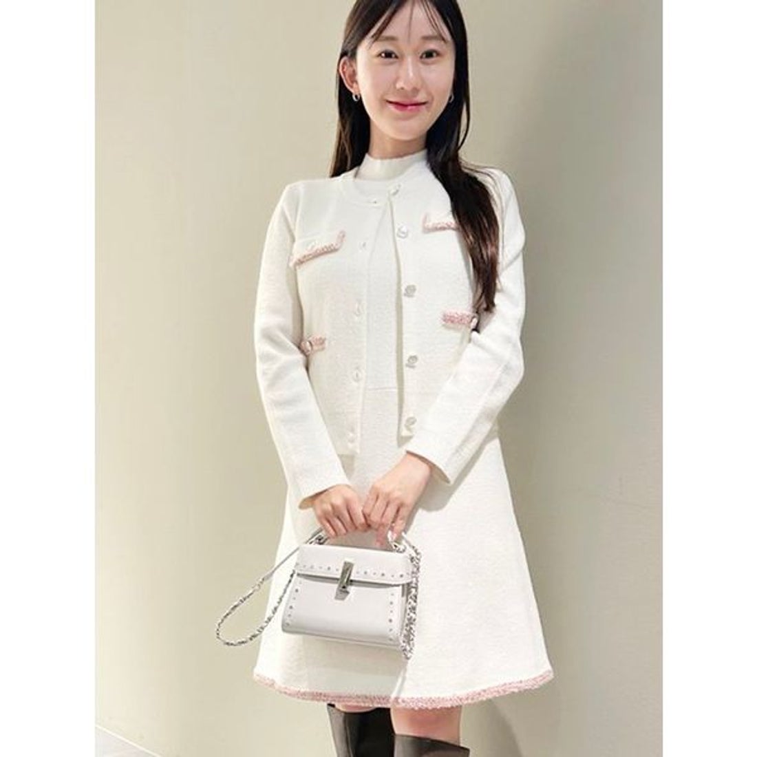 セルフォード CELFORD トリムミニニットワンピースセット （IVR