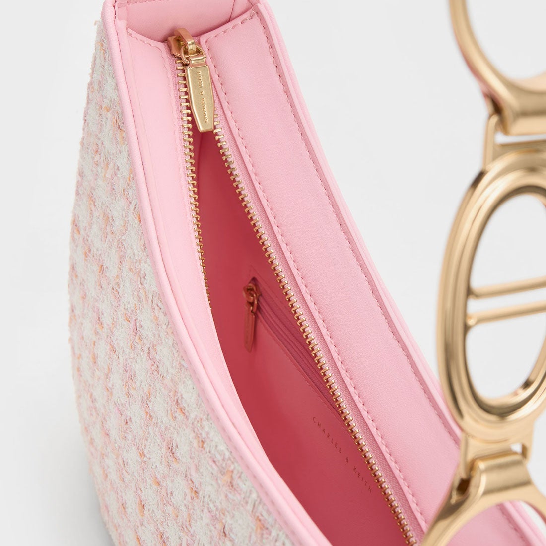 CHARLES & KEITH アシメトリック ショルダーバッグ （Pink