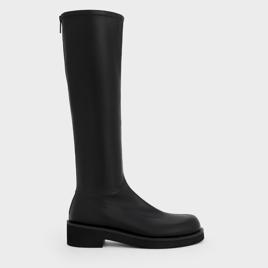 CHARLES & KEITH チャンキーソール ロングブーツ（Black