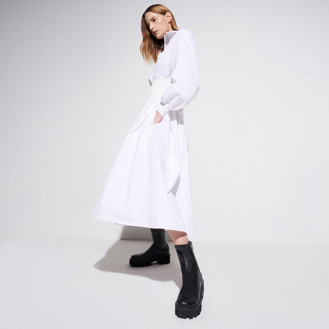 CHARLES & KEITH サイドジップ アンクルブーツ 【再入荷】（Black