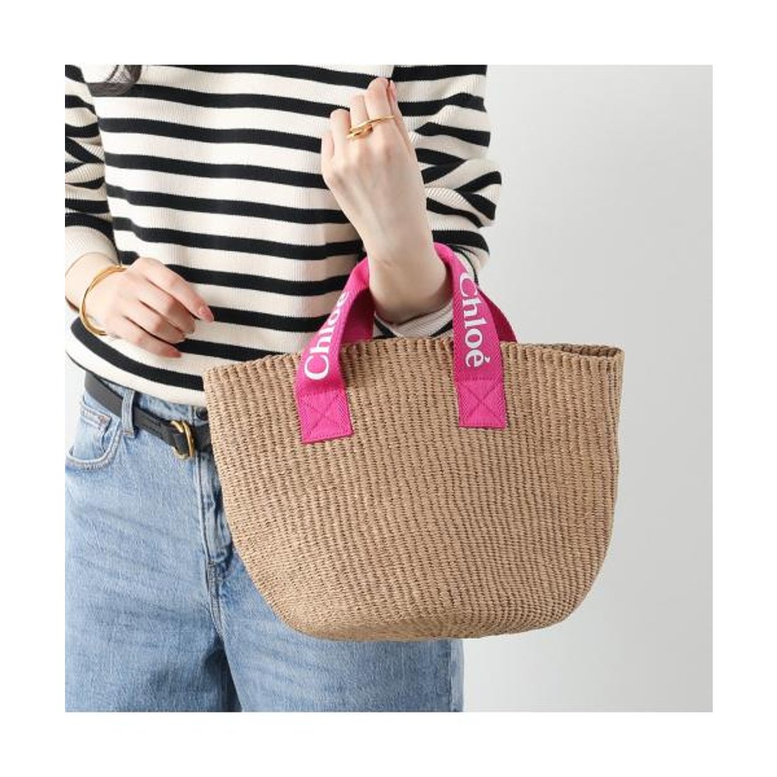 クロエ Chloe Chloe KIDS x Mifuko カゴバッグC20045 ハンドバッグ