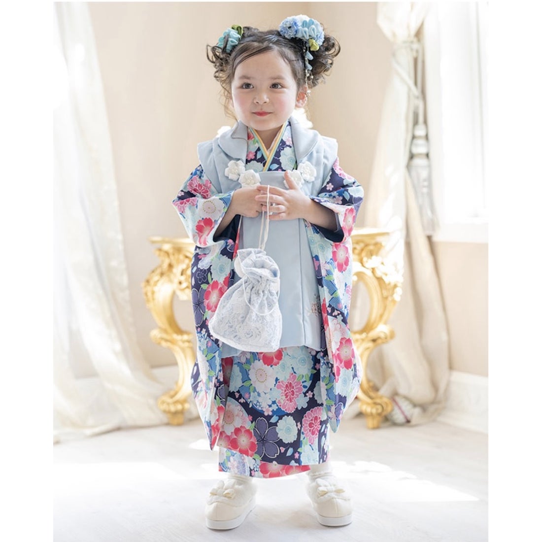 キャサリンコテージ Catherine Cottage 七五三被布3点セット （桜色