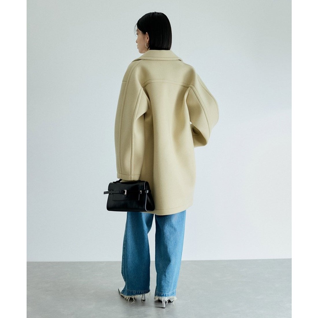 アダム エ ロペ ADAM ET ROPE' ウールジャージボンディングPコート