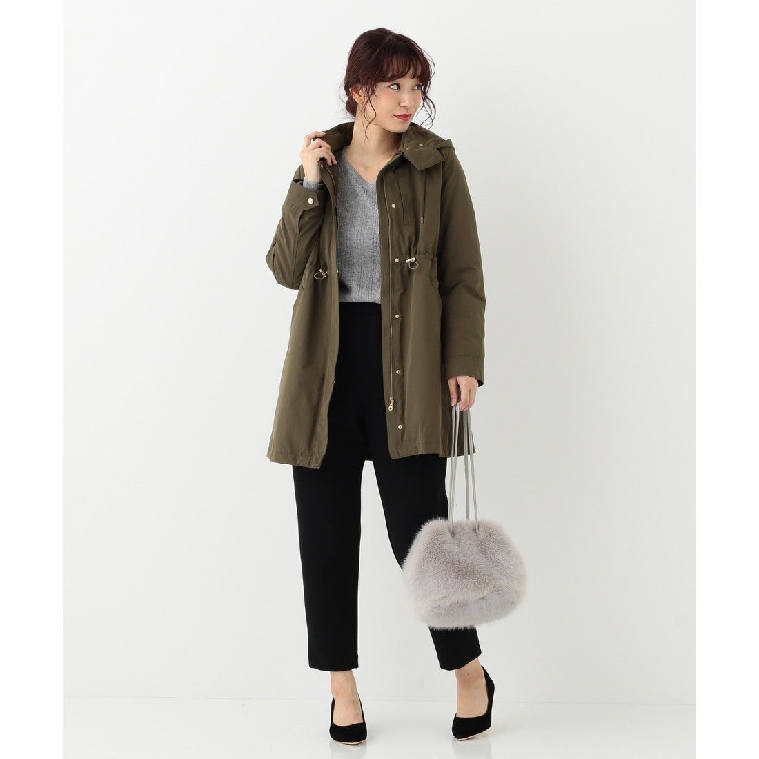 ANY SIS 【3WAY・ライナー付き】T/Cロイヤル モッズ コート （ベージュ