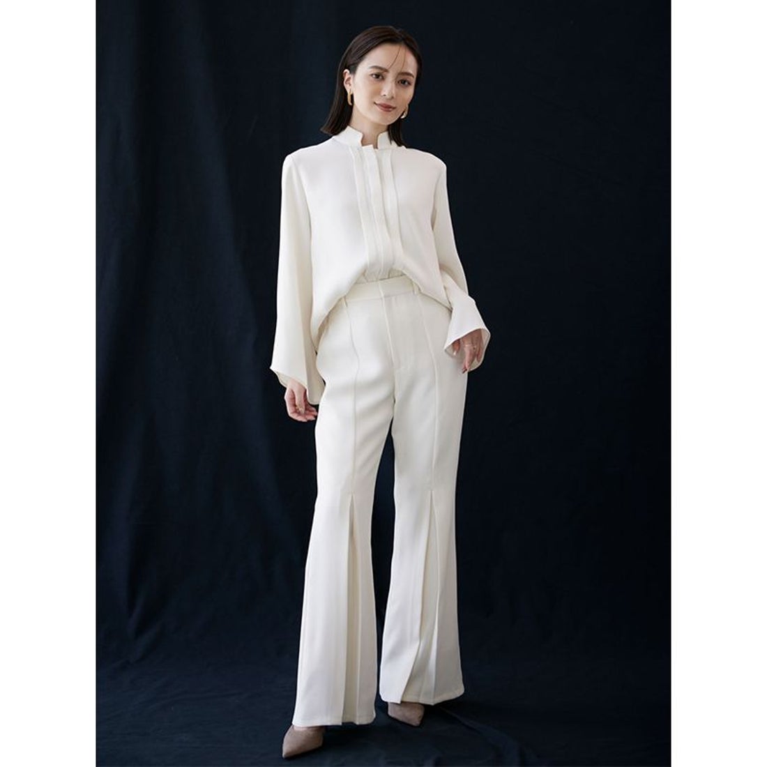 アニュアンス anuans 【セットアップ対応商品】ダブルクロスフレア