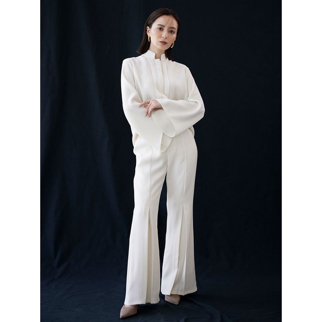 アニュアンス anuans 【セットアップ対応商品】ダブルクロスフレア