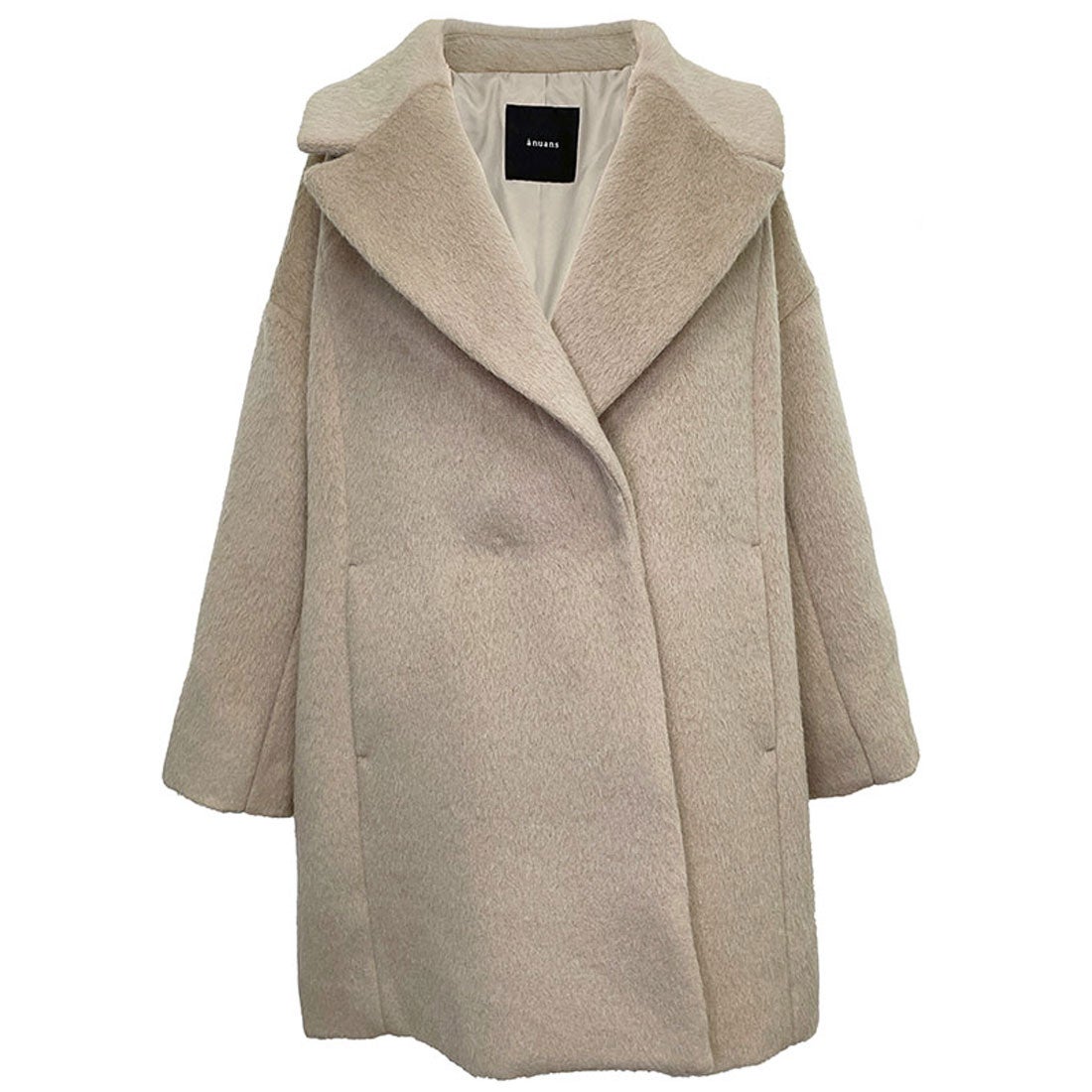 アニュアンス anuans シャギービッグカラーコート （BROWN