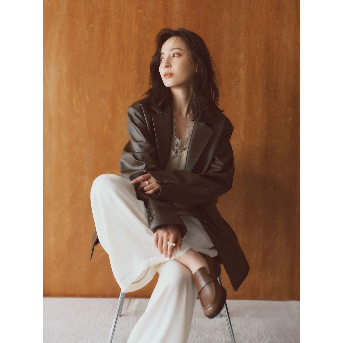 アニュアンス anuans レーストリムカップインキャミソール （IVORY