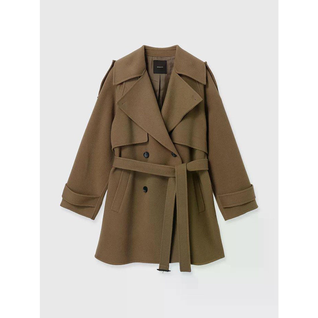 アニュアンス anuans リバーウールミドルトレンチコート （CAMEL