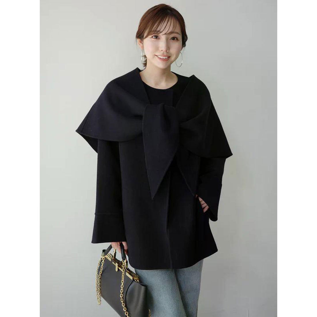 アニュアンス anuans リバーウールミドルマフラーコート （BEIGE） -靴