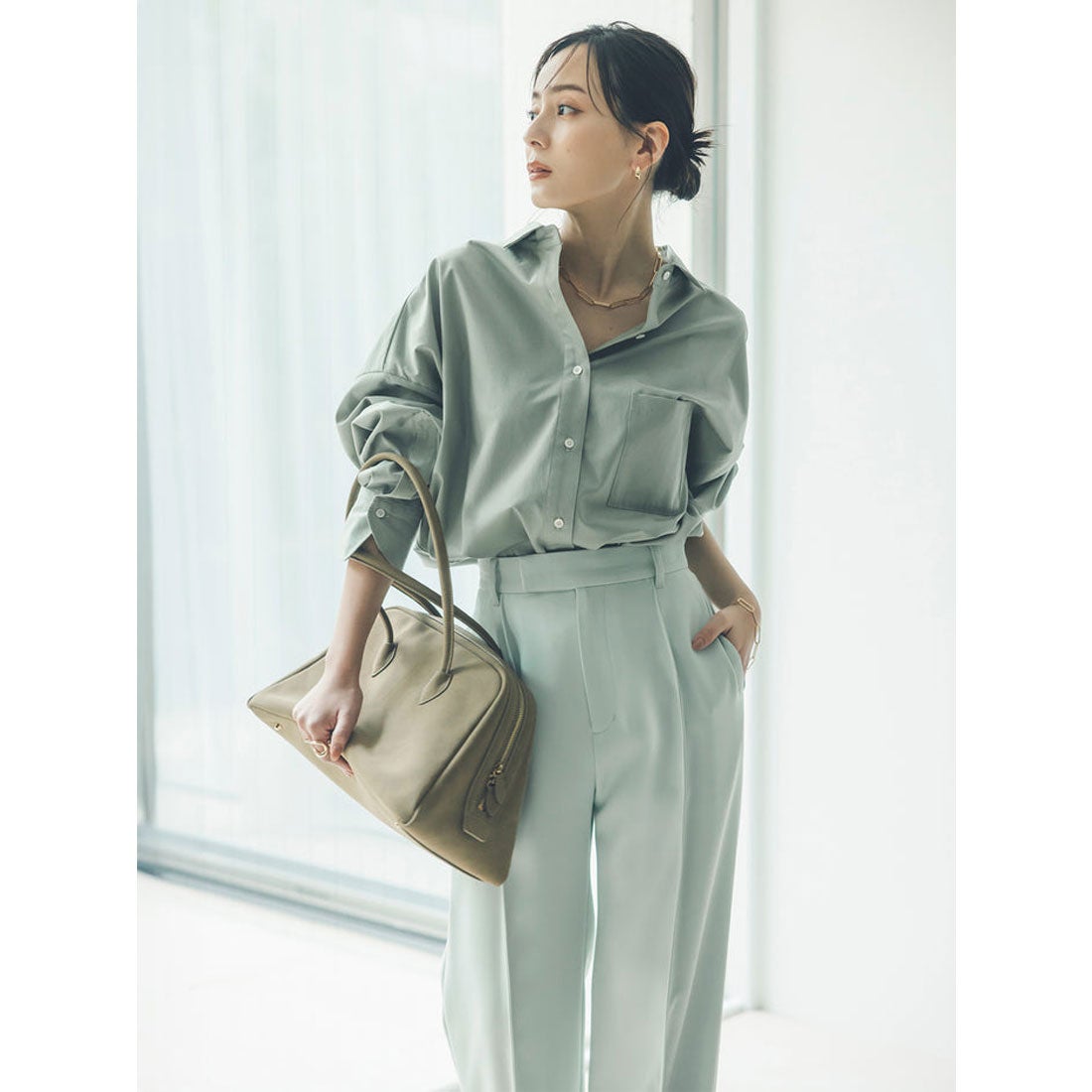 アニュアンス anuans 【26SS】スタンダードシャツ （YELLOW