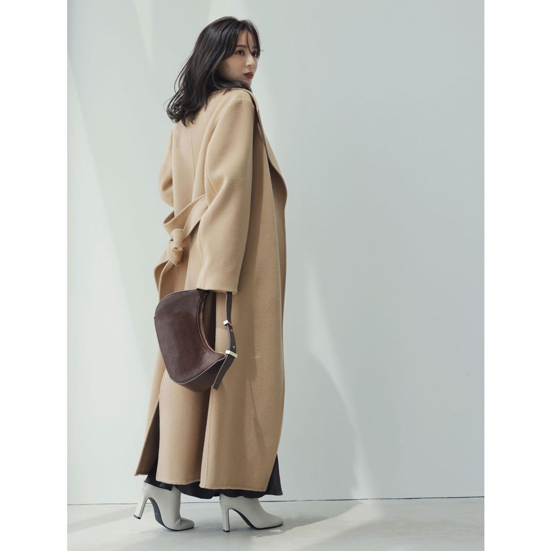 アニュアンス anuans ビッグカラーリバーコート （CAMEL