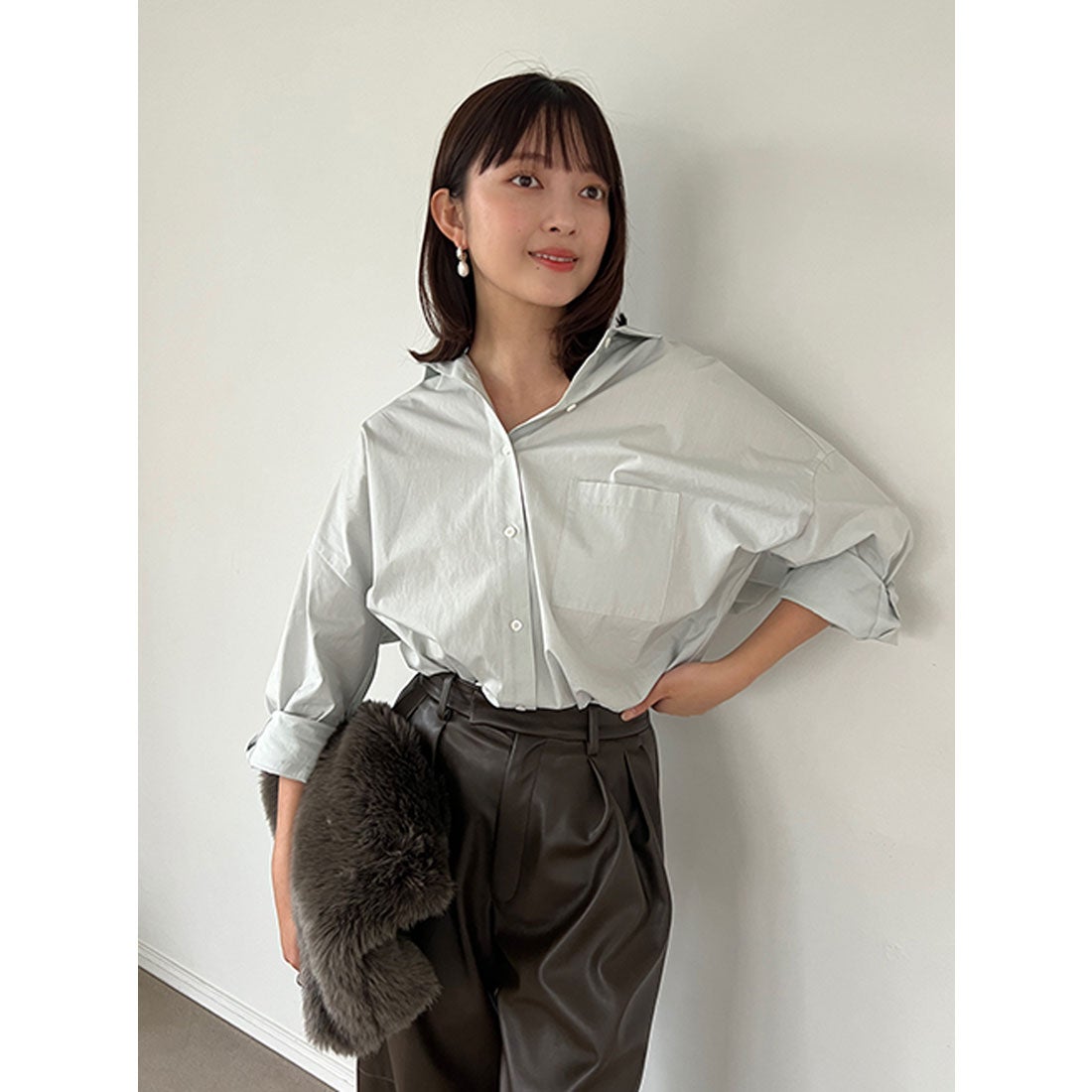 アニュアンス anuans 【25AW】スタンダードシャツ （SAX