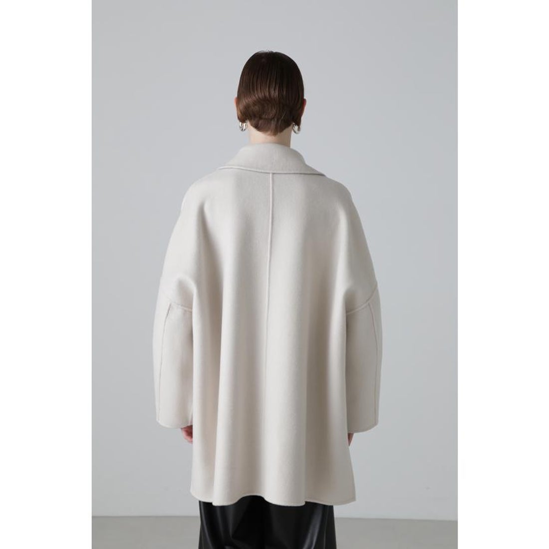 アドーア ADORE ◇カシミヤ混2TONEリバーコート （ピンクxキャメル