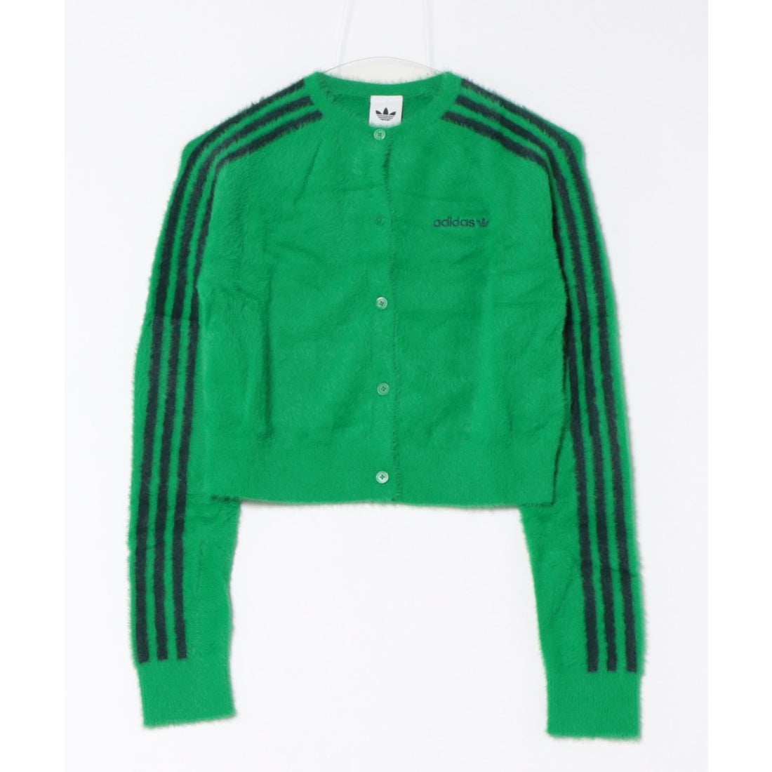 アディダス adidas FLUFFY CARDIGAN （グリーン） - ファッション通販