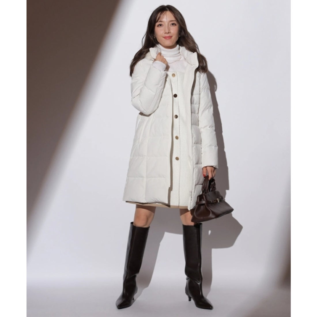 アプワイザー・リッシェ Apuweiser-riche ウエストマークミディコート