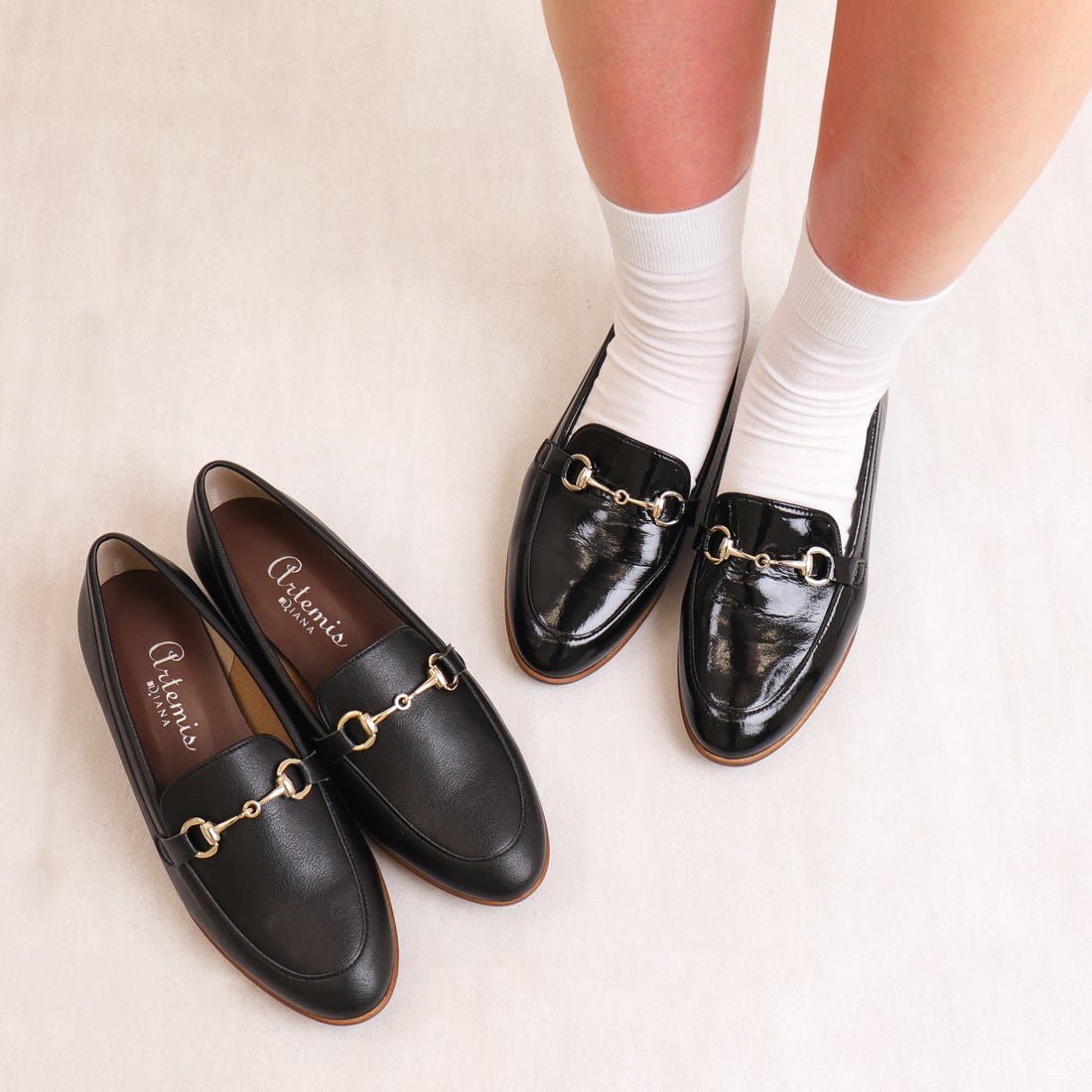 アルテミス バイ ダイアナ artemis by DIANA ビットローファー （黒