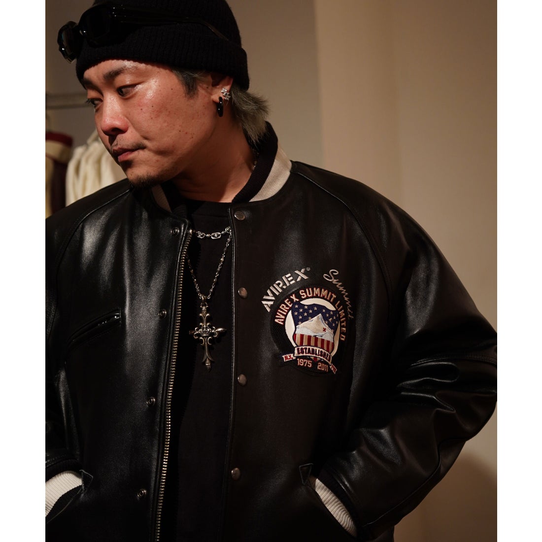 アヴィレックス AVIREX 《SUMMIT × AVIREX》LEATHER VARSITY JACKET