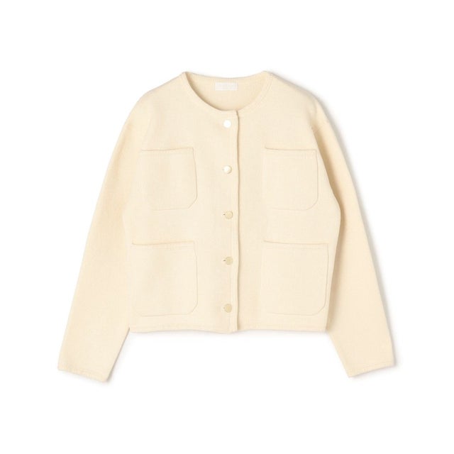 ボールジィ Ballseyパールコンビ Vネックカーディガン （11 ホワイト