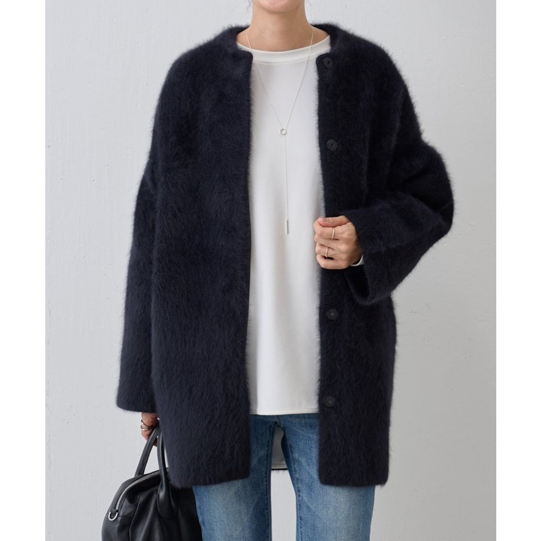 ビアズリー BEARDSLEY ファーニットコート （black） - ファッション