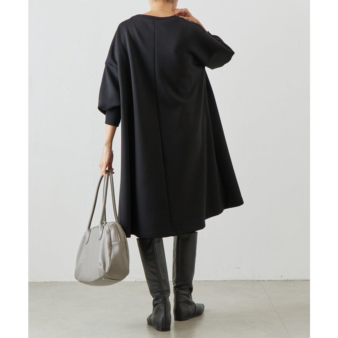 ビアズリー BEARDSLEY 袖パフダンボールワンピース （mocha