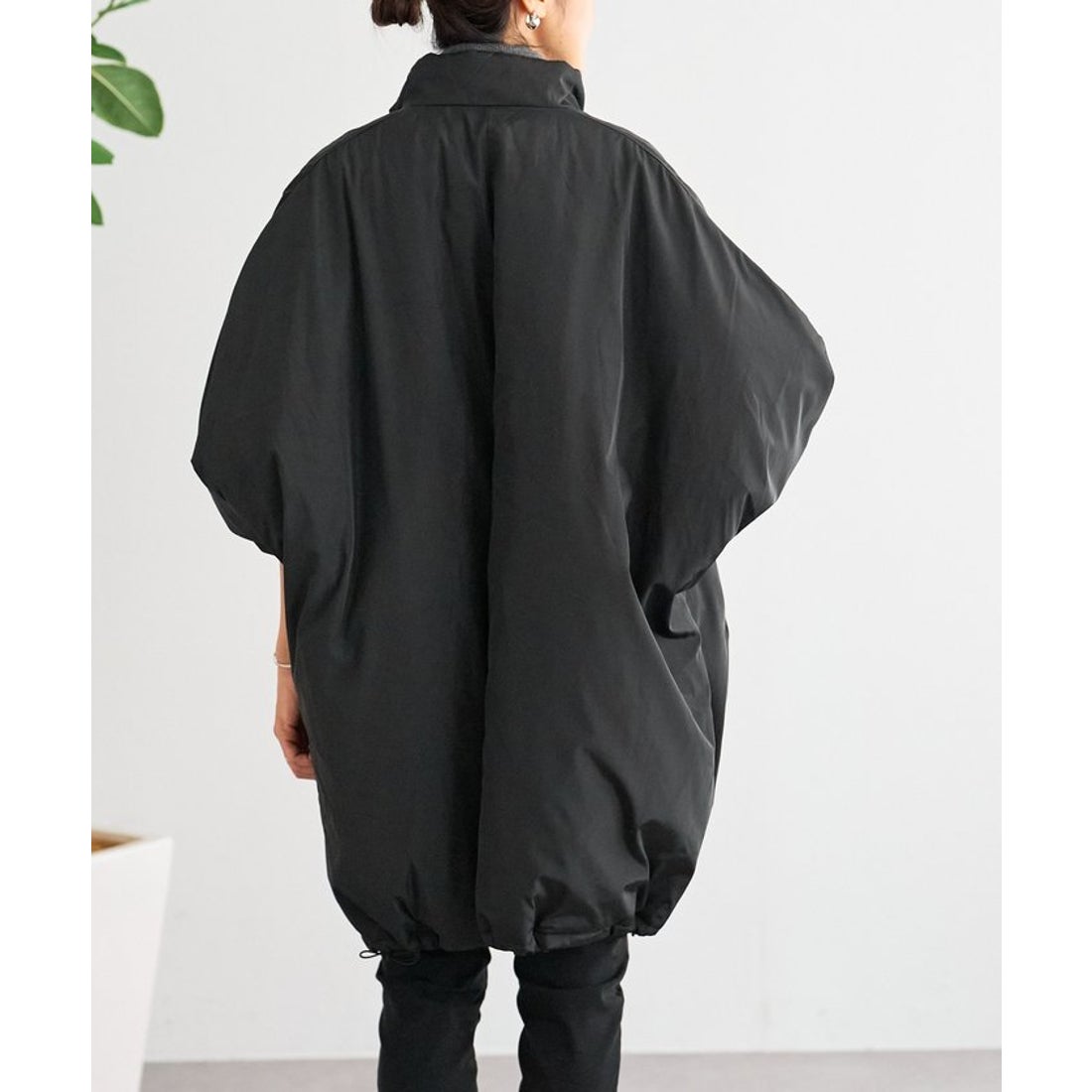 ビアズリー BEARDSLEY 中綿BIGポンチョ （black） -ファッション通販