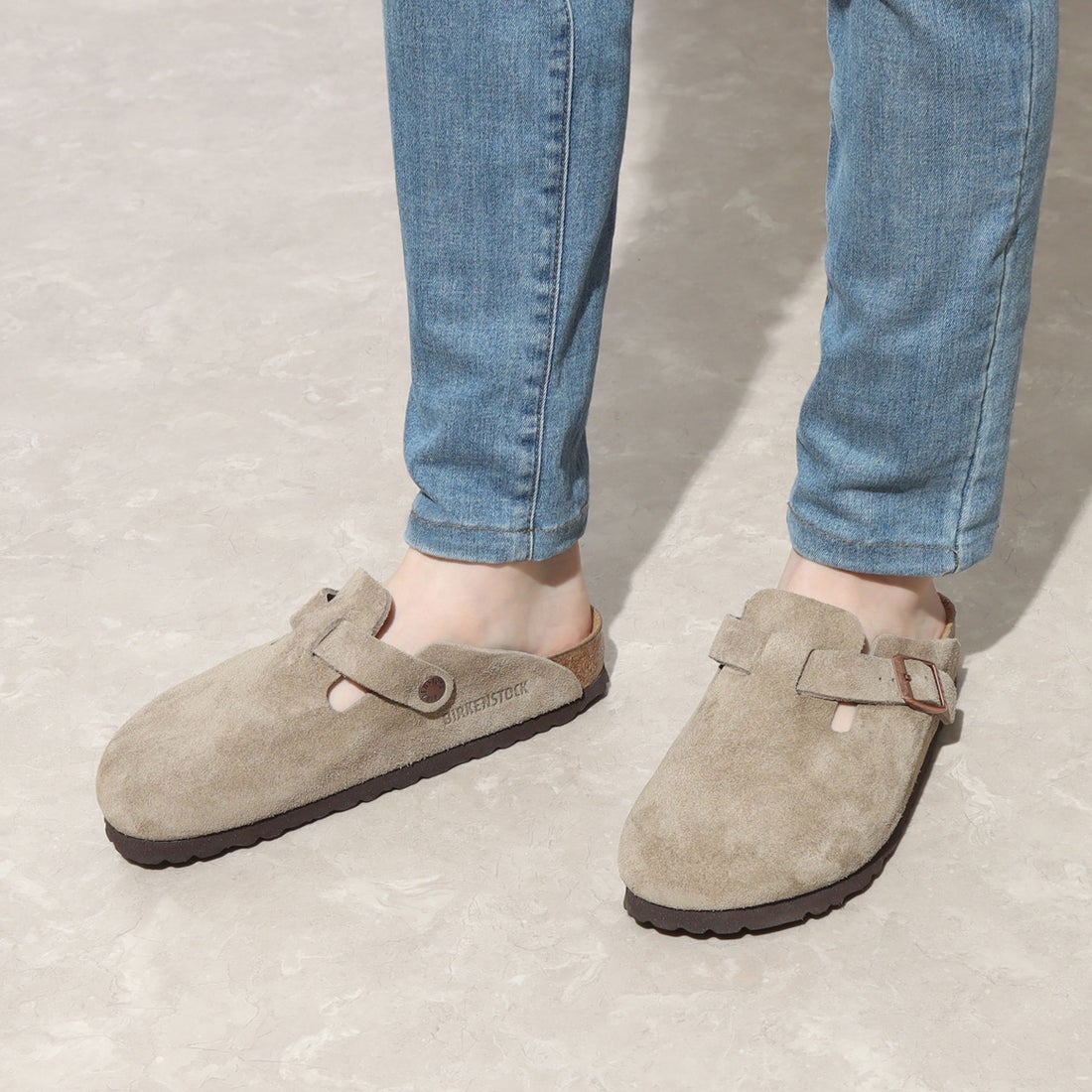 BIRKENSTOCK Boston スエードレザー トープ37 24.0 BIRKENSTOCK