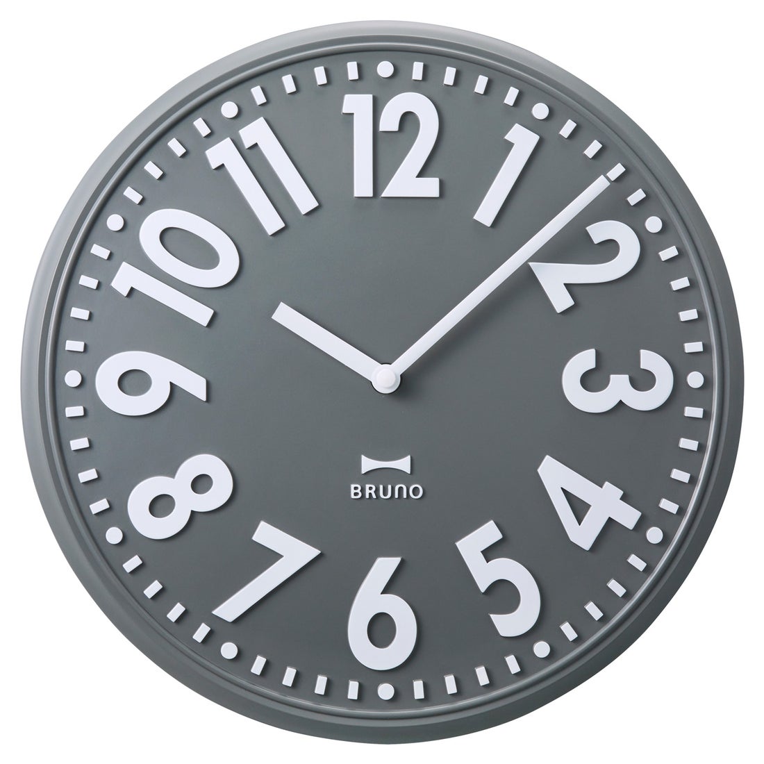 BRUNO ブルーノ 掛け時計 壁掛け時計 エンボスウォールクロック 静音