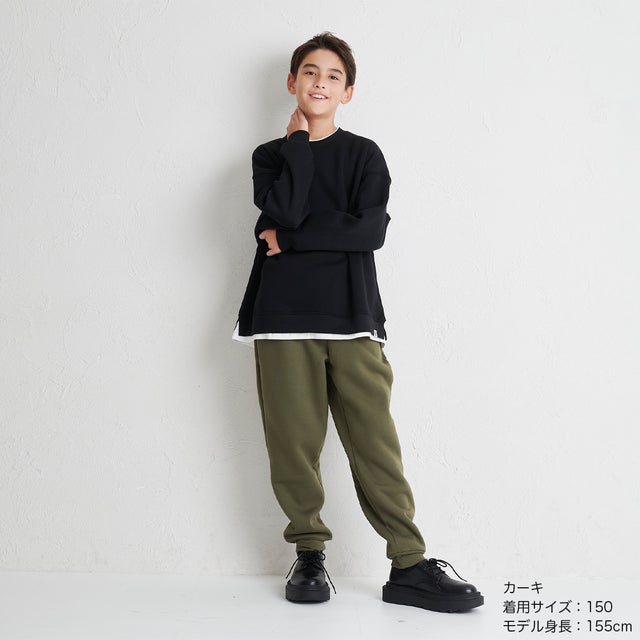 ディフィット D.FIT 裏起毛 スウェットパンツ （カーキ